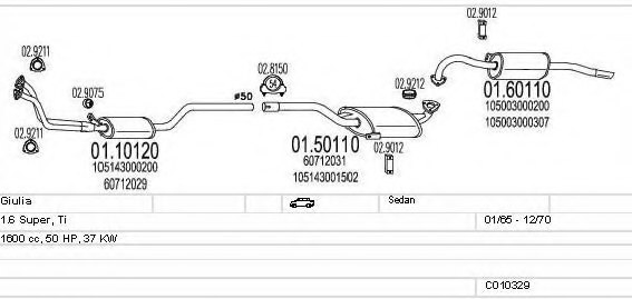 MTS C010329007837 Exhaust System